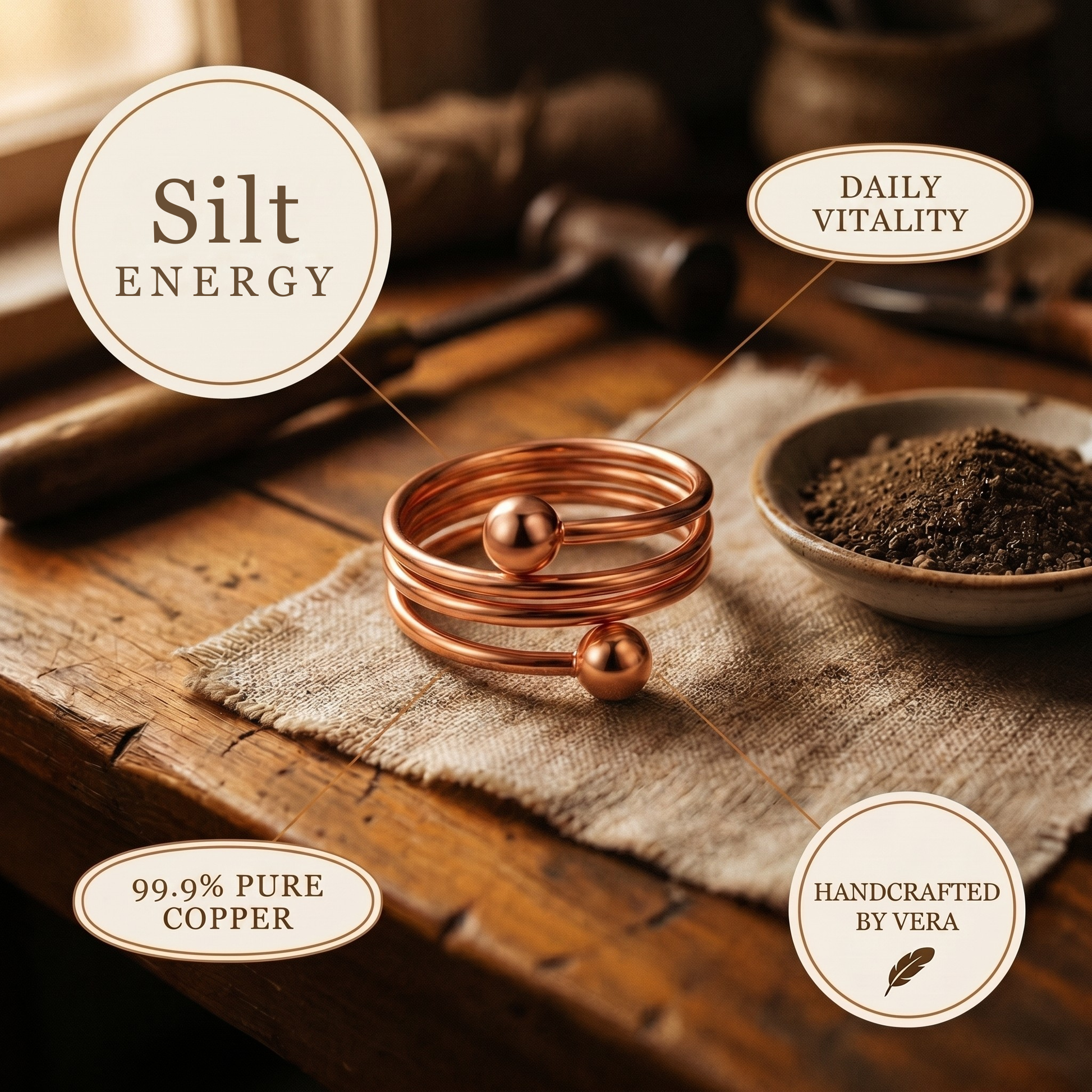 Cuvera Silt Copper Ring