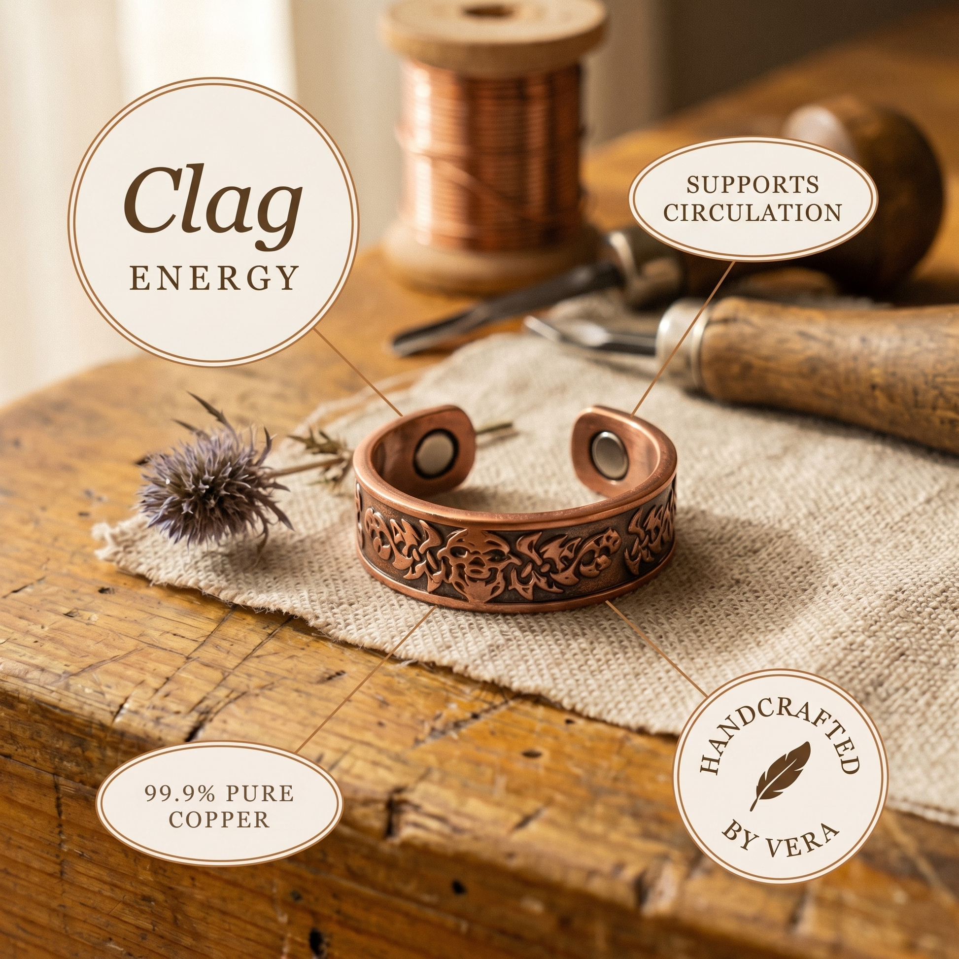 Cuvera Clag Copper Ring