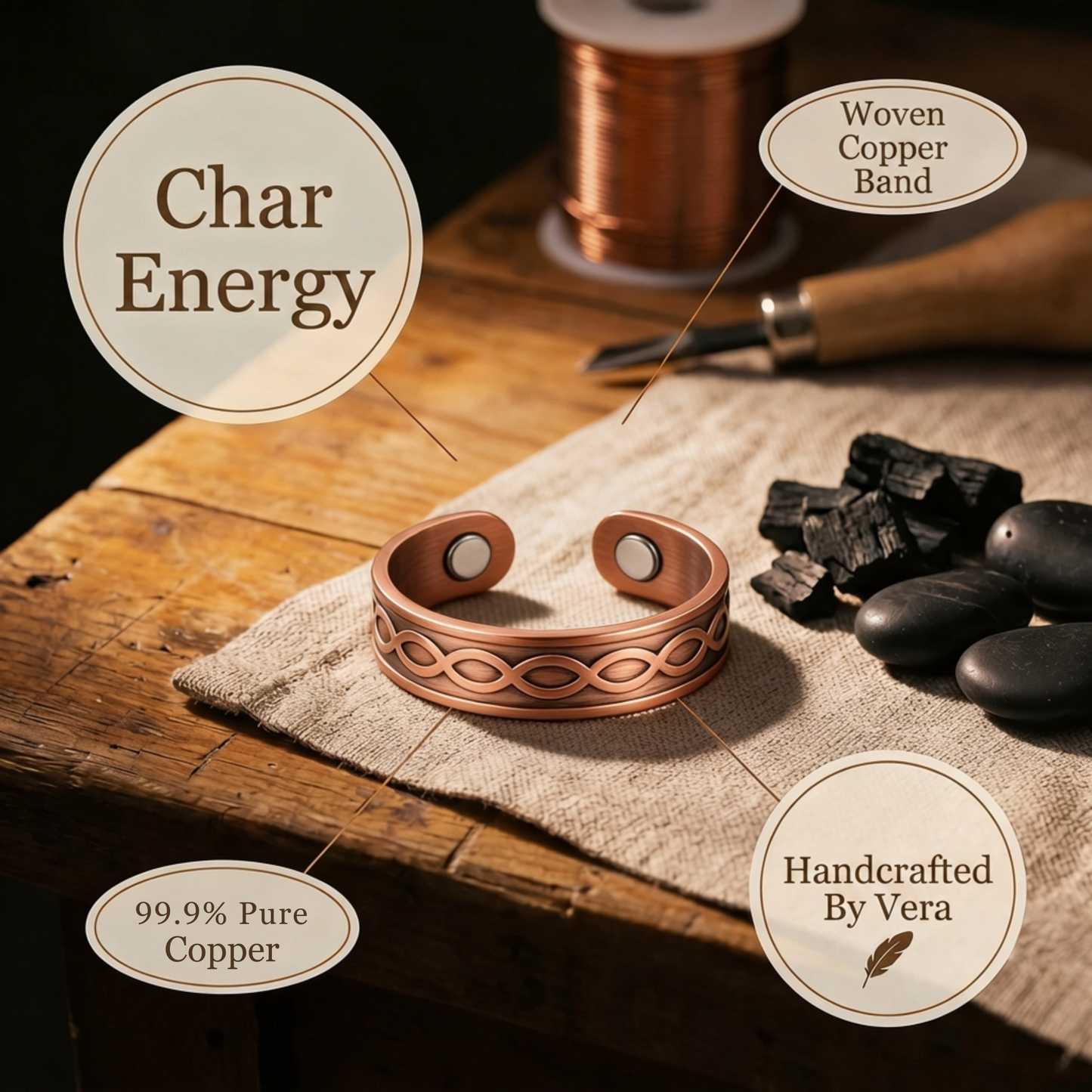 Cuvera Char Copper Ring