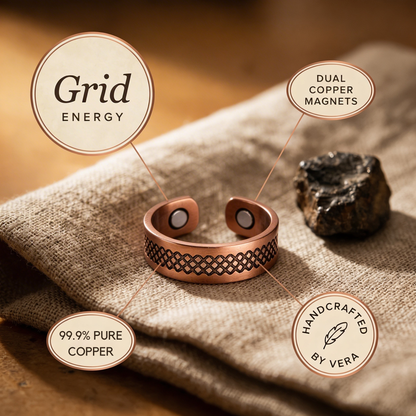 Cuvera Grid Copper Ring