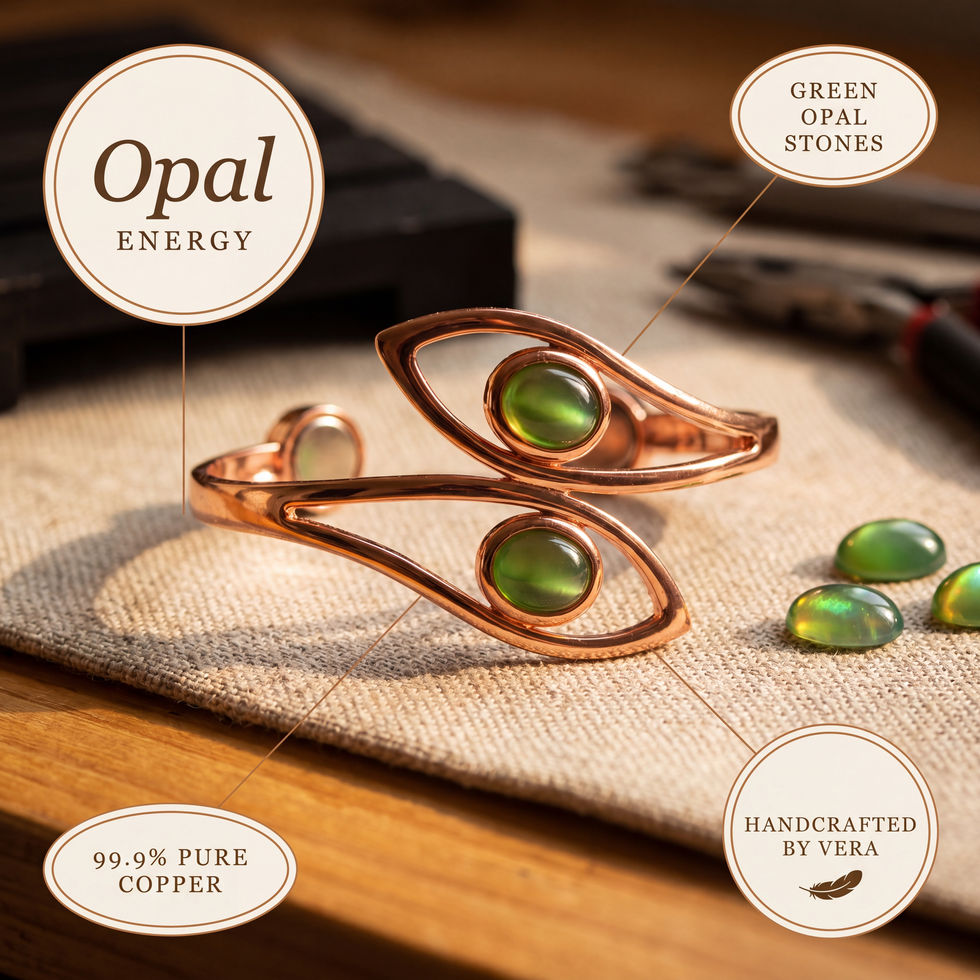 Cuvera Opal Copper Bracelet