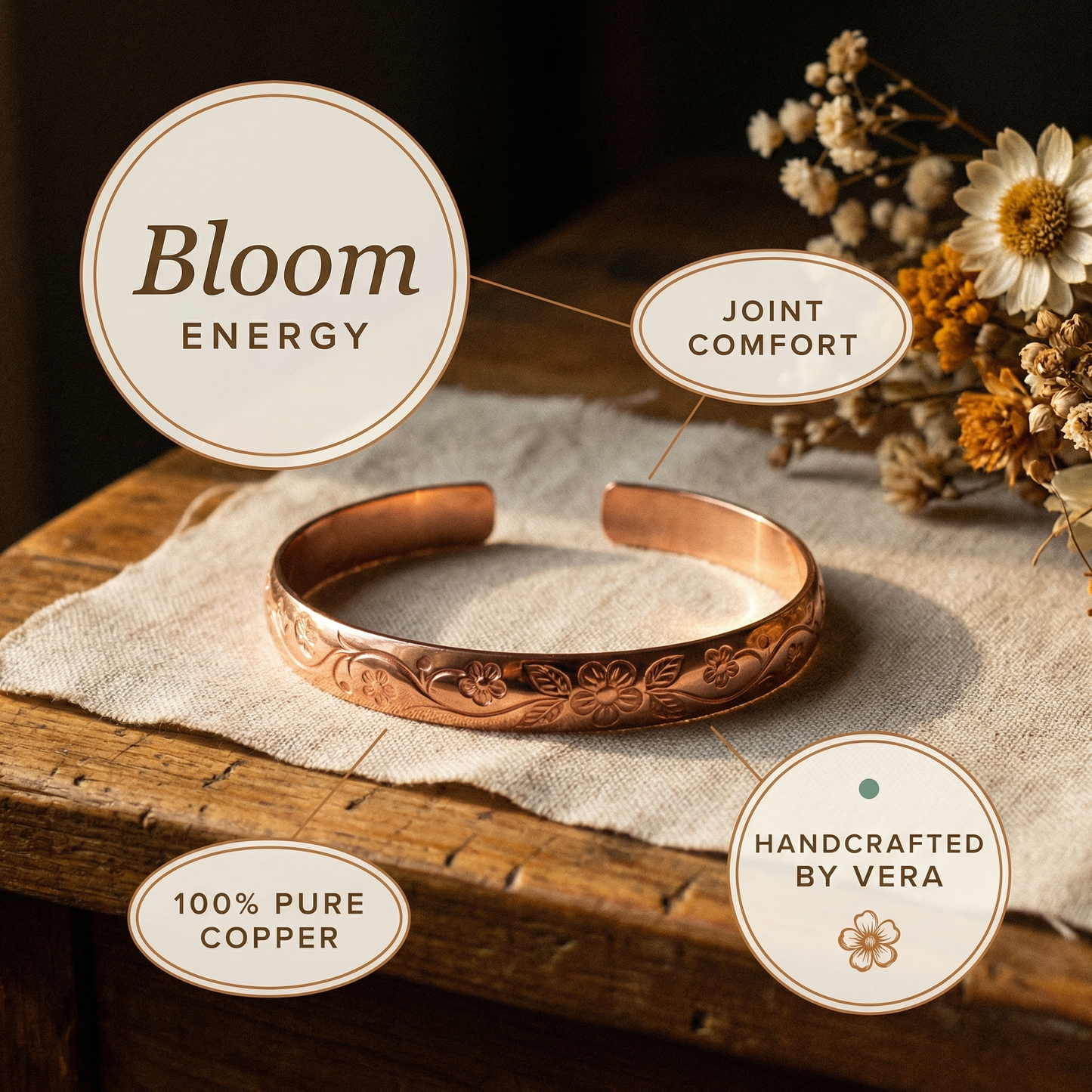 Cuvera Bloom Copper Bracelet