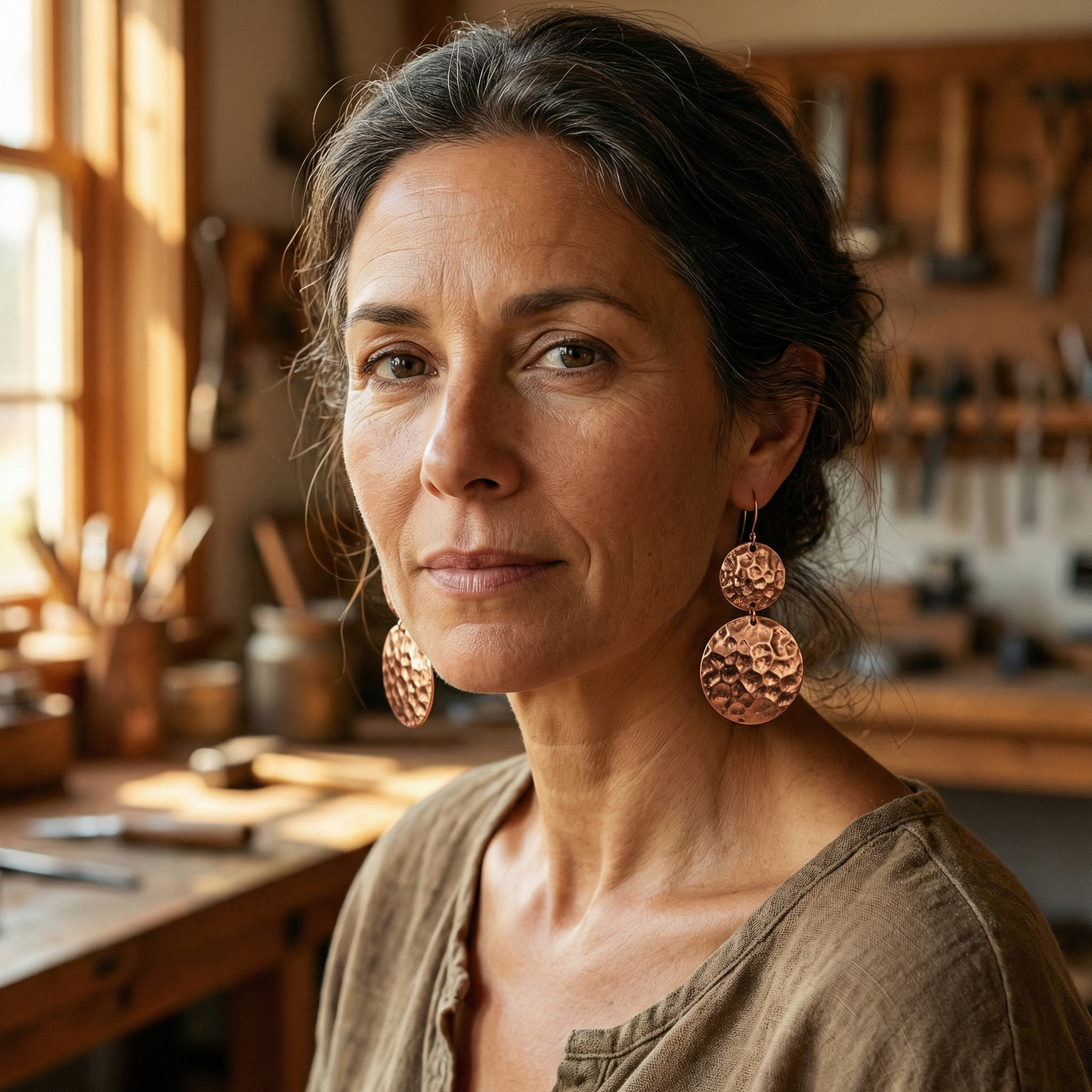 Cuvera Solstice Copper Earrings