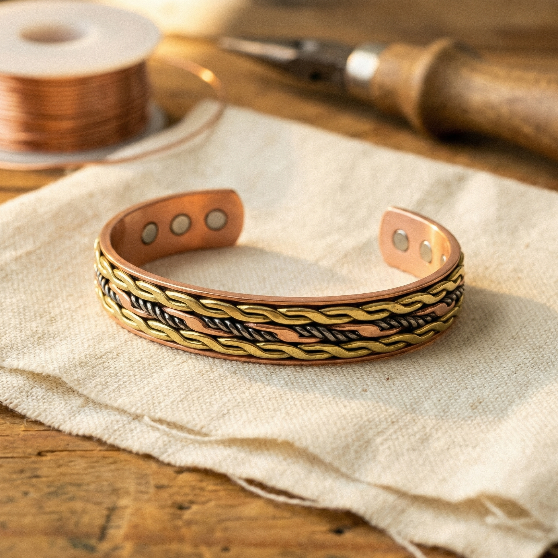 Cuvera Weave Copper Bracelet
