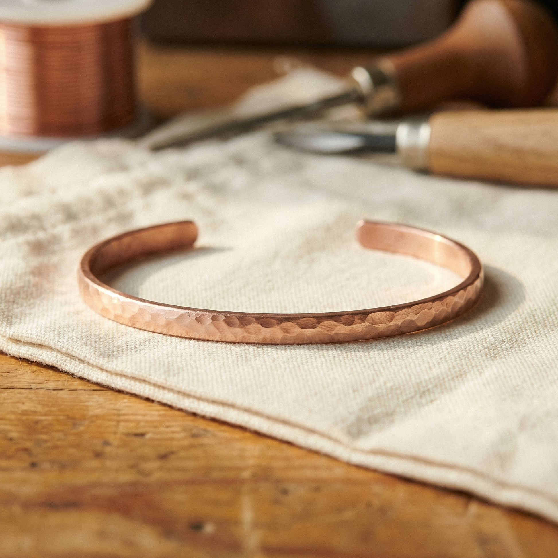 Cuvera Sand Copper Anklet