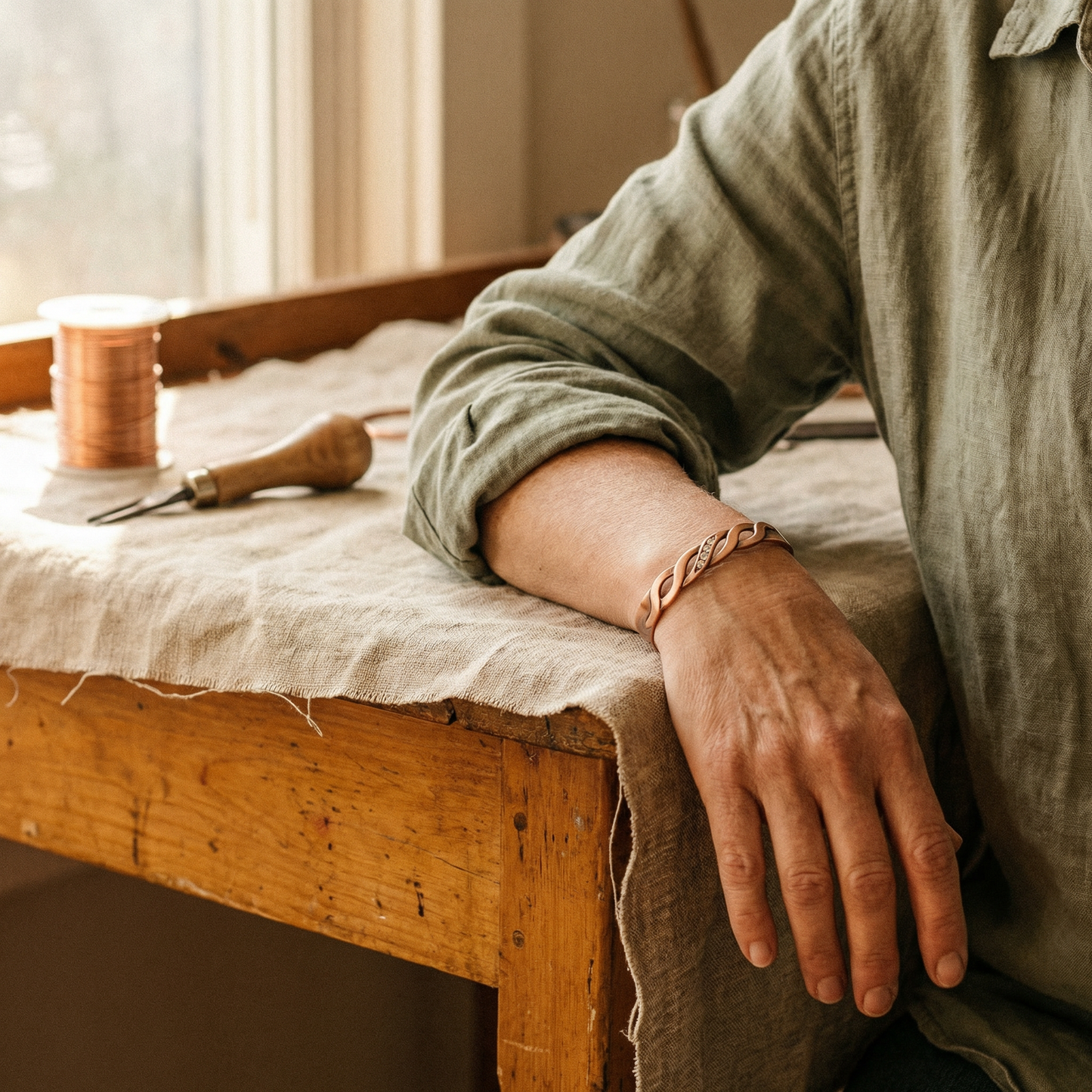 Cuvera Seam Copper Bracelet