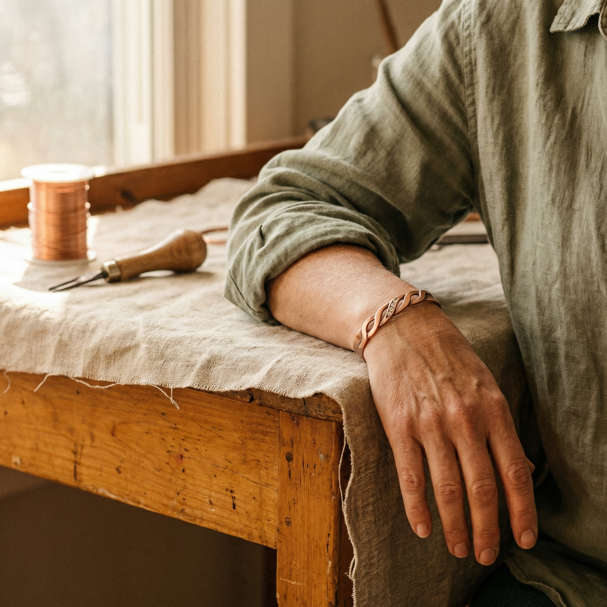 Cuvera Seam Copper Bracelet