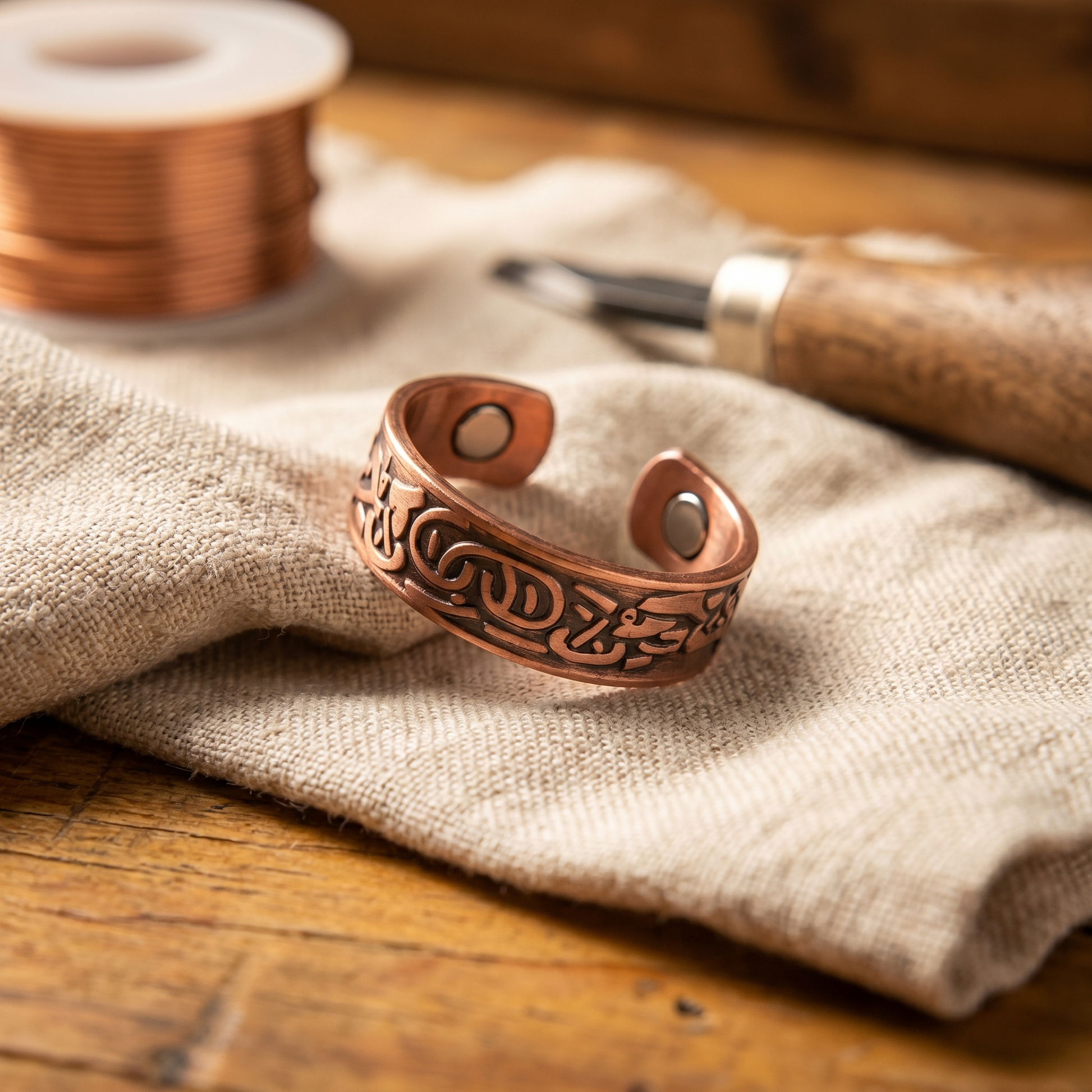 Cuvera Burr Copper Ring