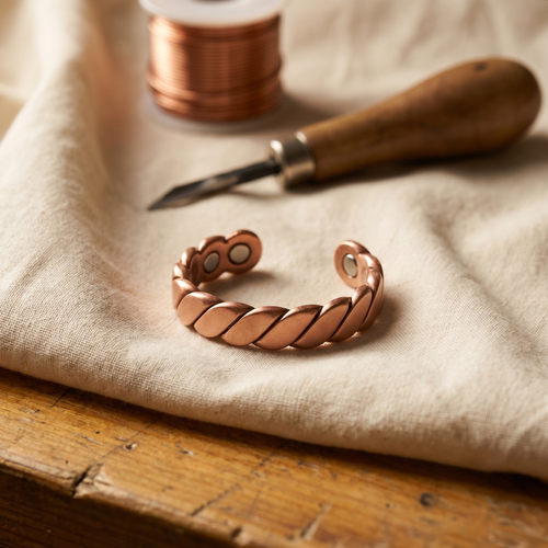 Cuvera Knap Copper Ring