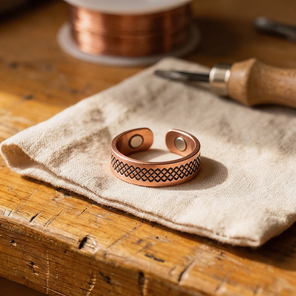 Cuvera Grid Copper Ring
