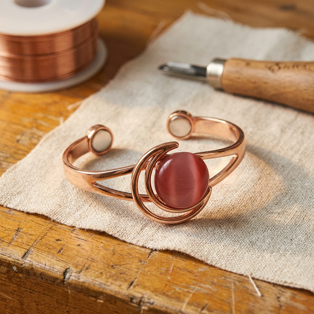 Cuvera Sphere Pink Copper Bracelet