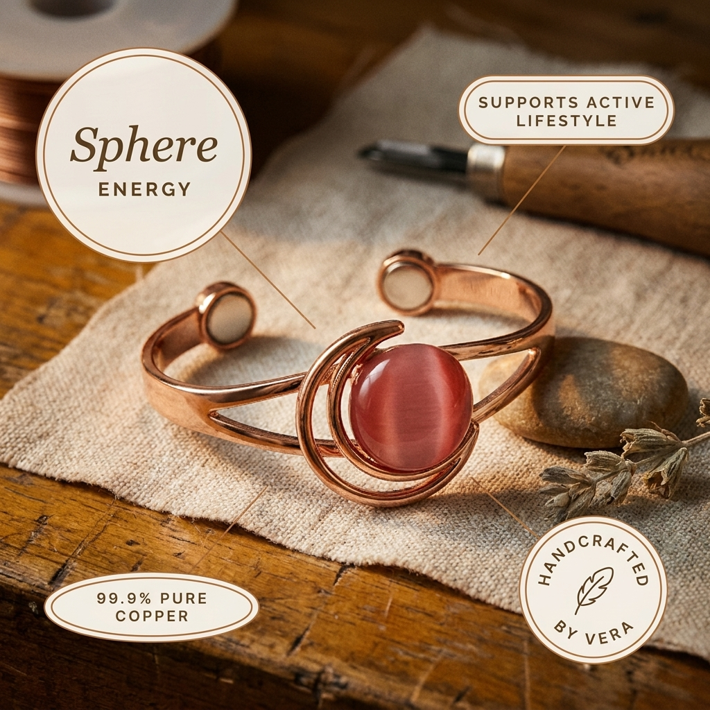 Cuvera Sphere Pink Copper Bracelet