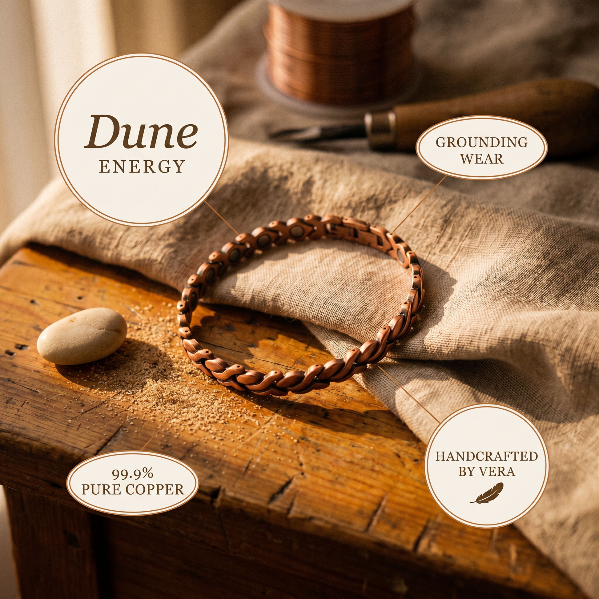Cuvera Dune Copper Anklet