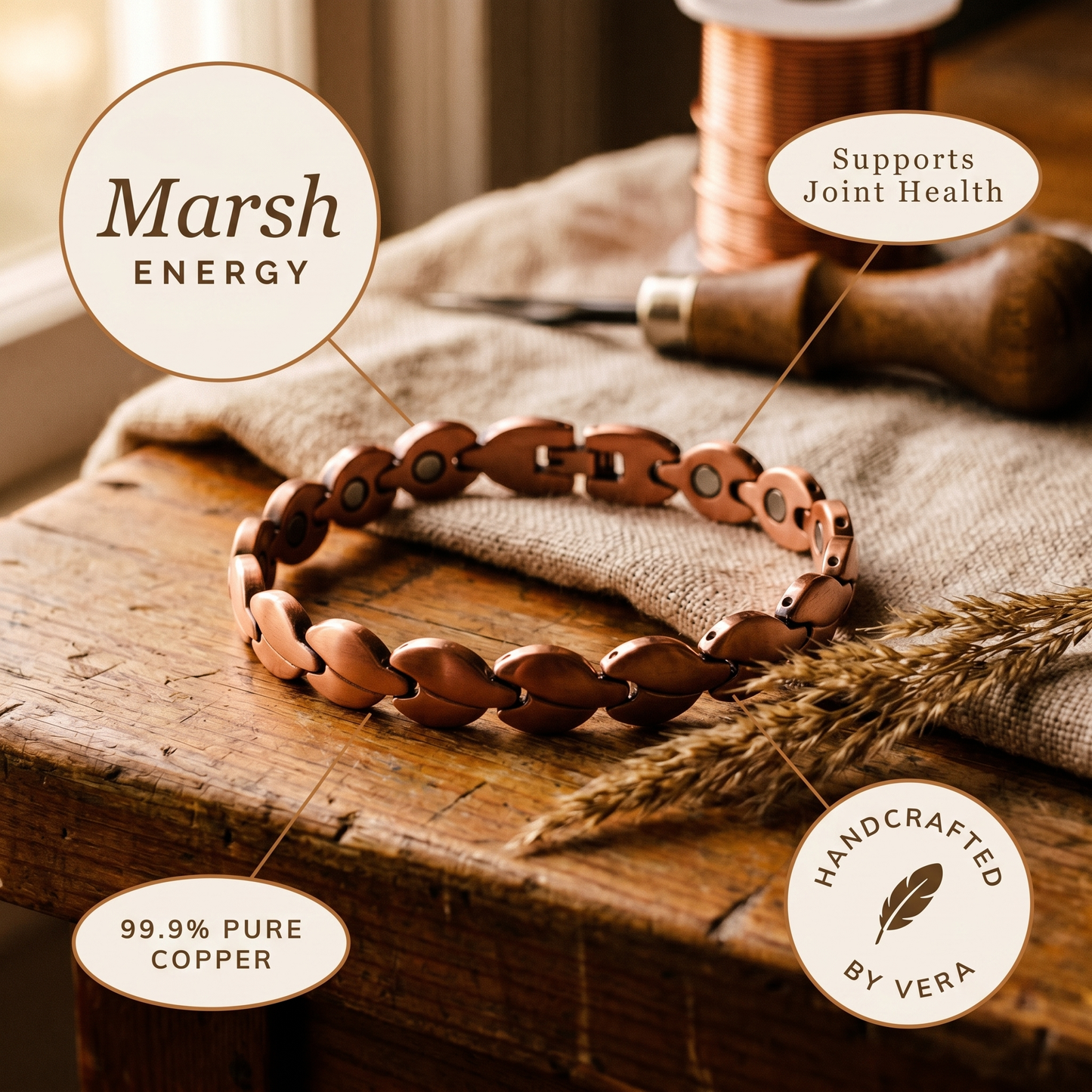 Cuvera Marsh Copper Anklet