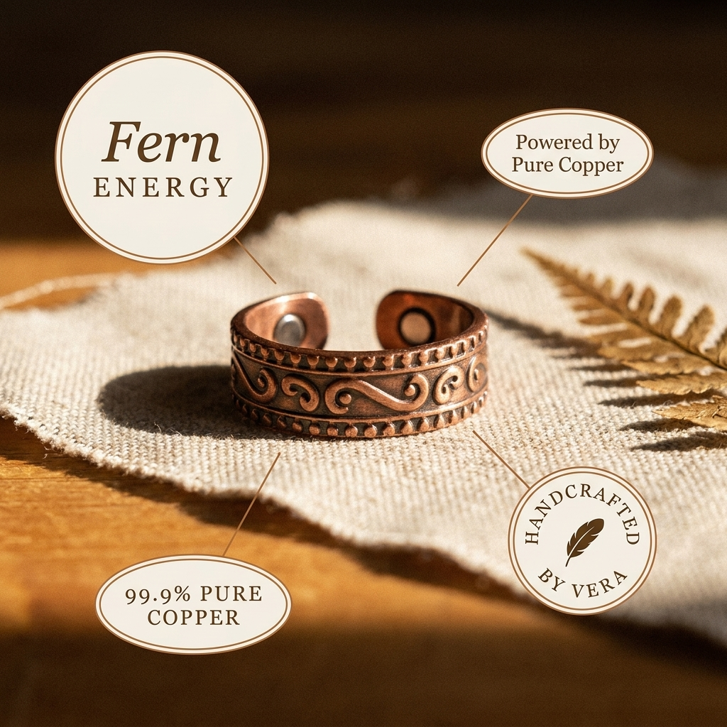 Cuvera Fern Copper Ring