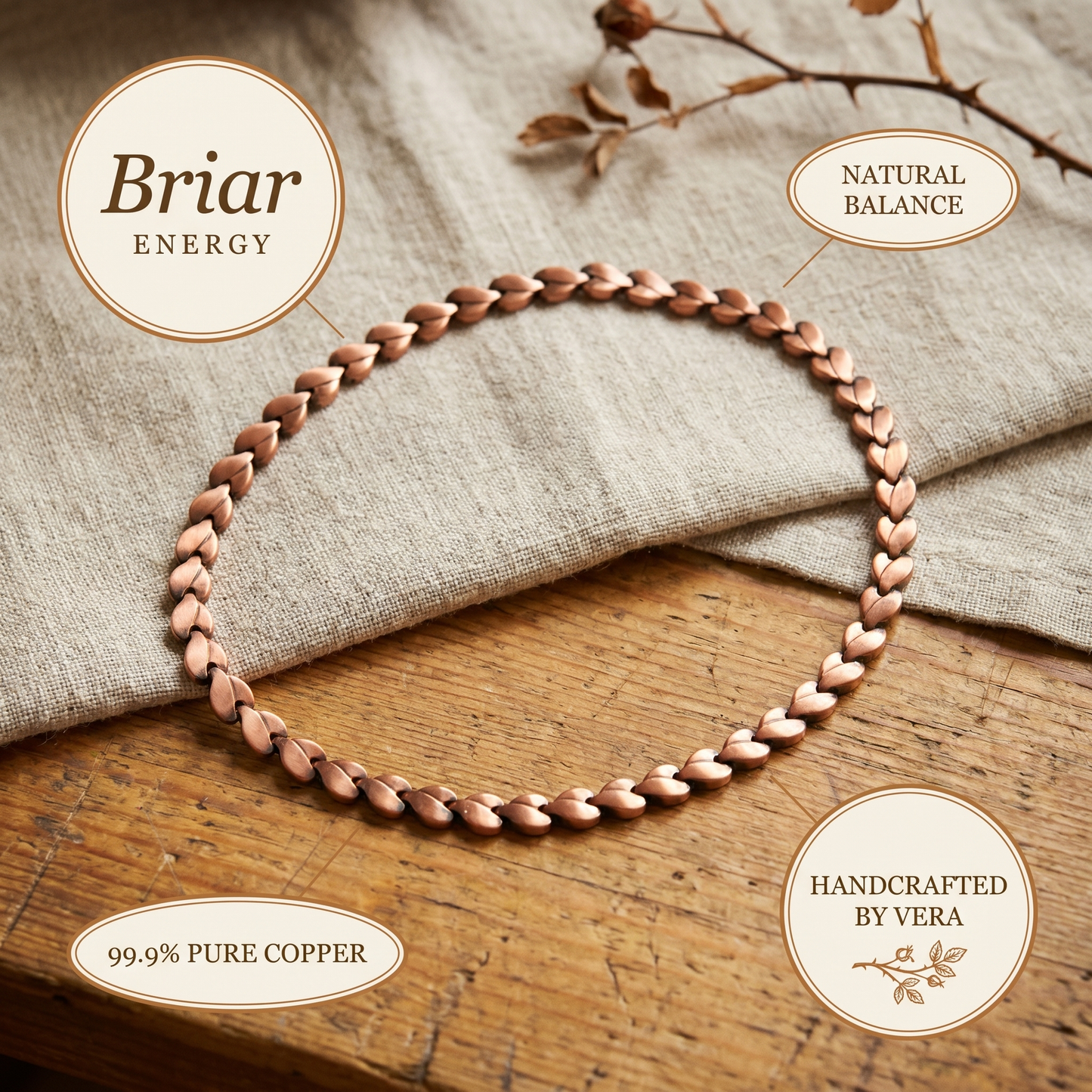 Cuvera Briar Copper Necklace