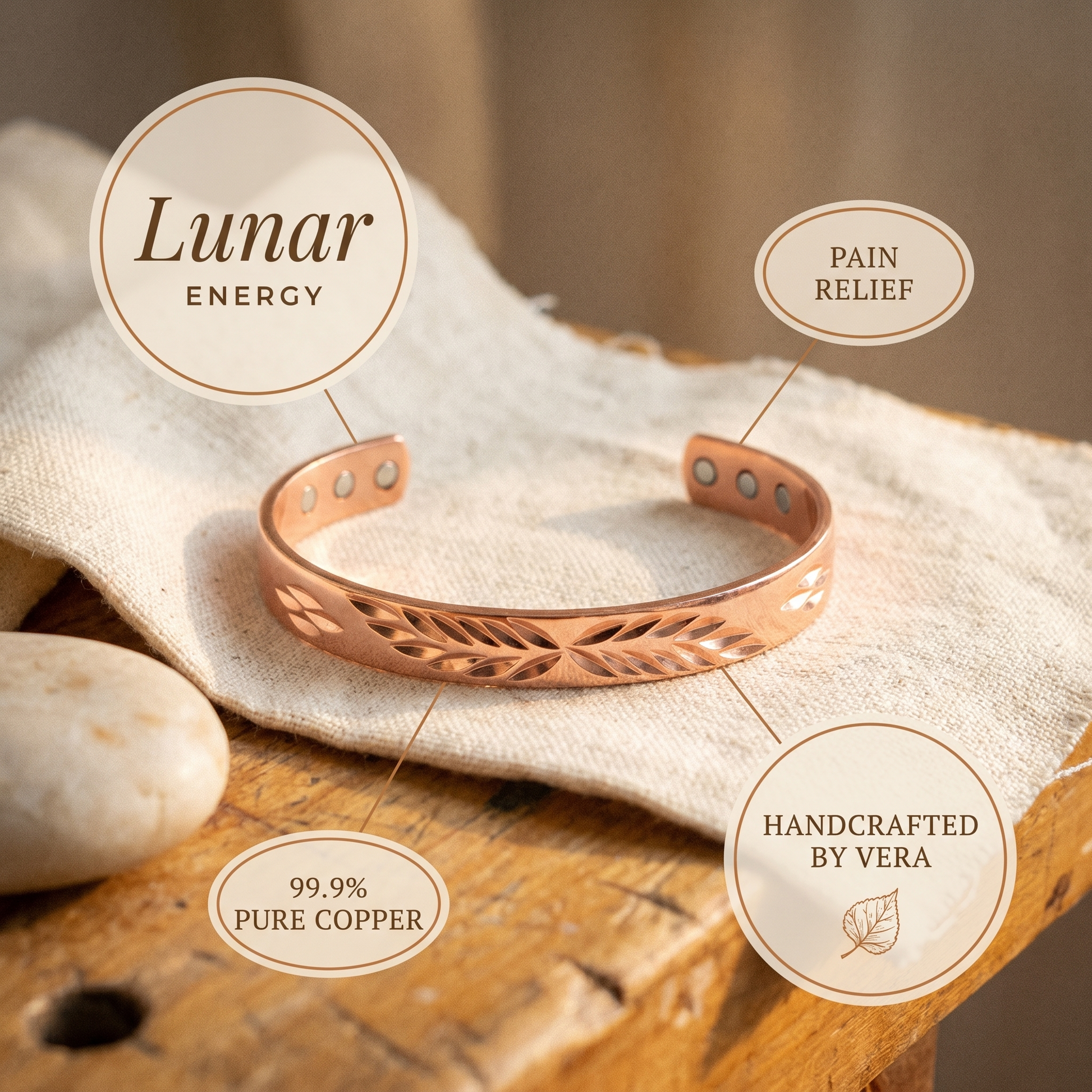 Cuvera Lunar Copper Bracelet