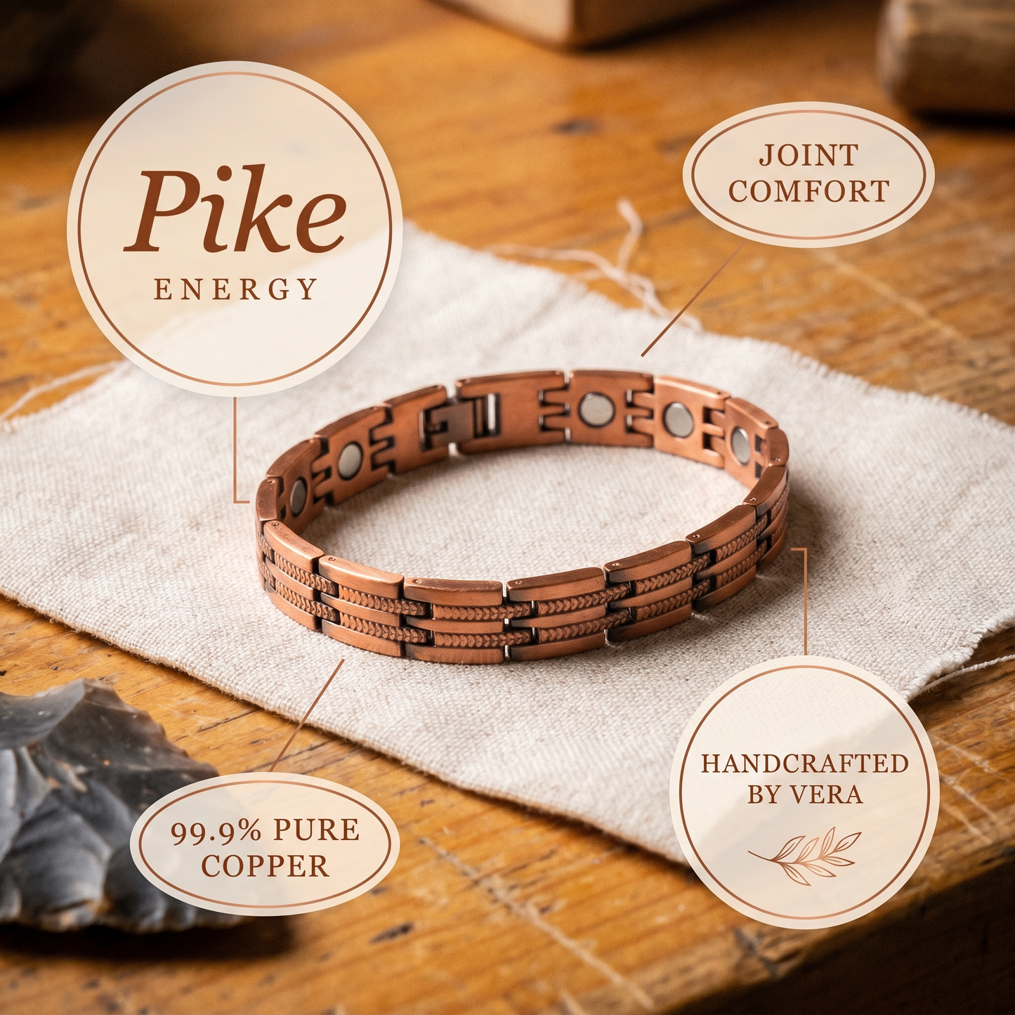 Cuvera Pike Men's Copper Bracelet