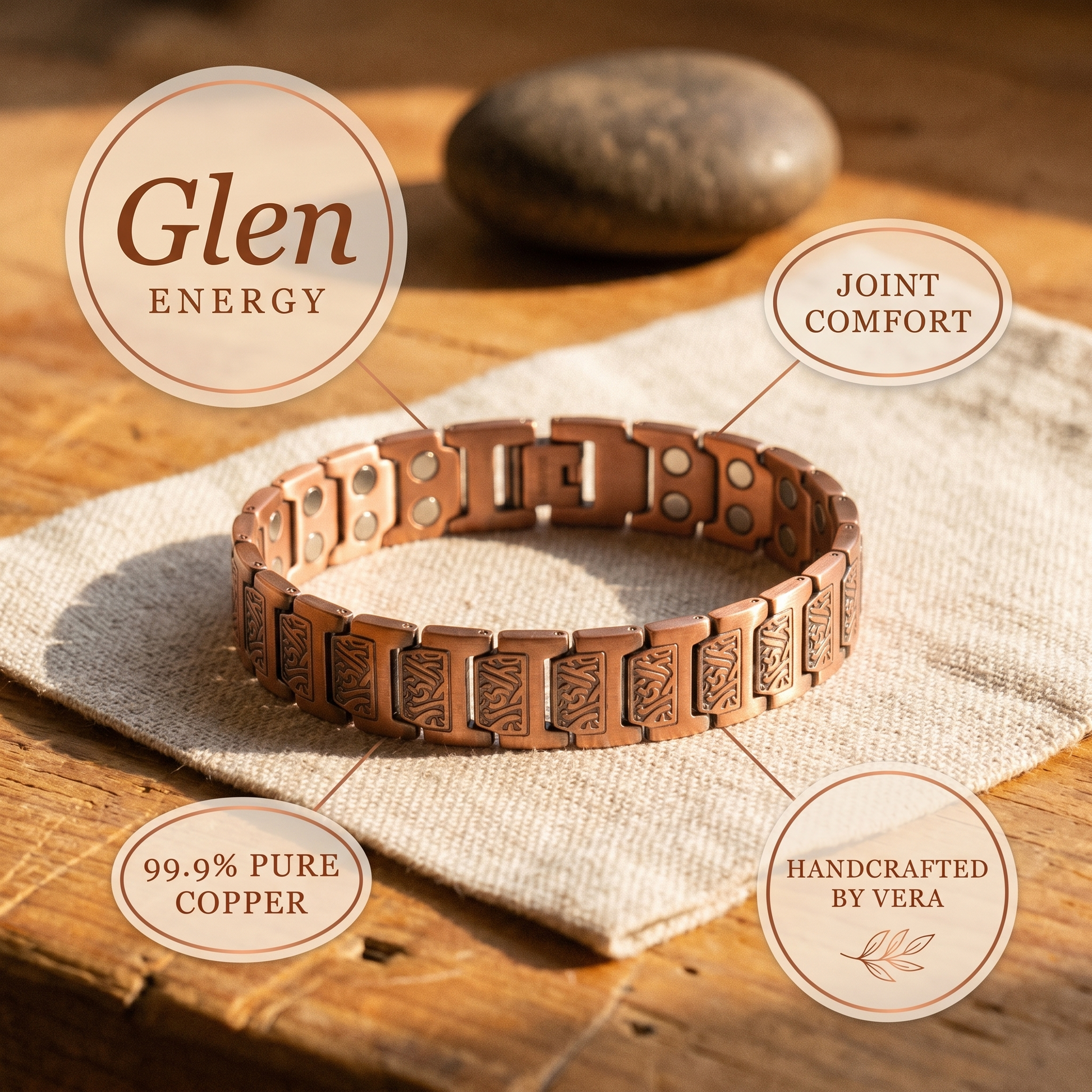 Cuvera Glen Men's Copper Bracelet