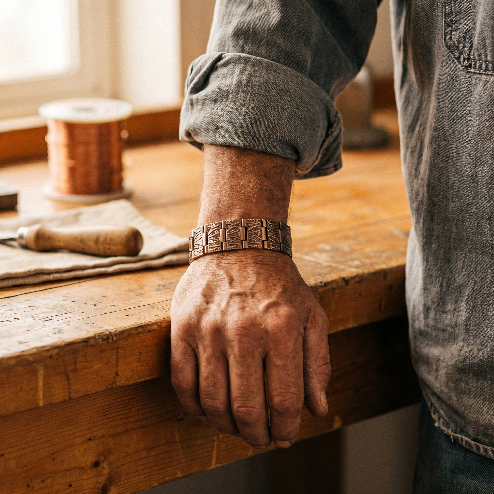 Cuvera Grit Men's Copper Bracelet