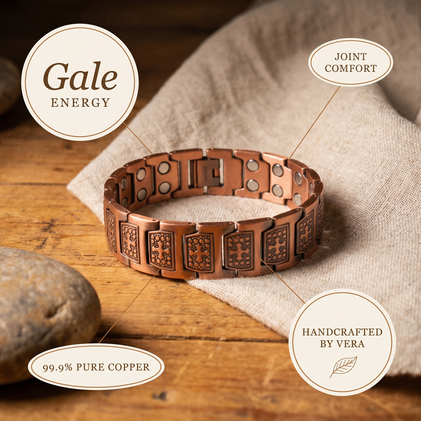 Cuvera Gale Men's Copper Bracelet