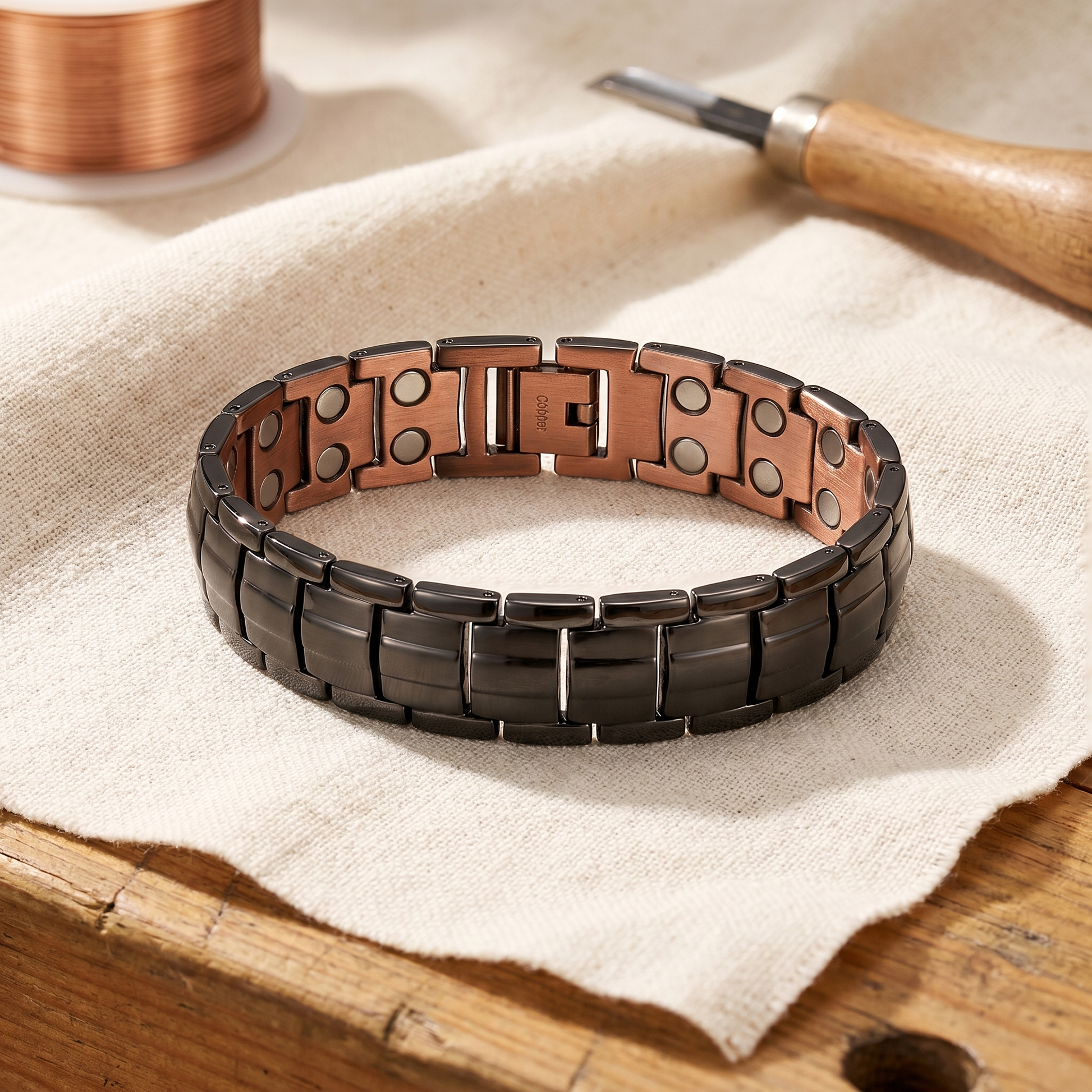 Cuvera Ochre Men's  Copper Bracelet