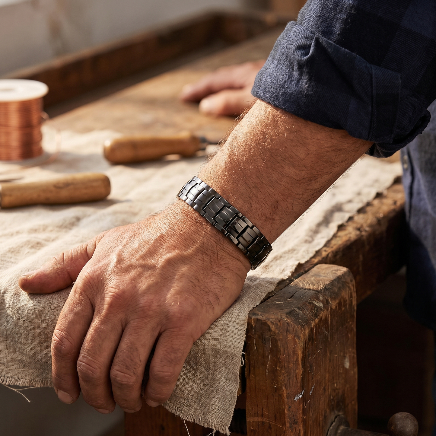Cuvera Ochre Men's  Copper Bracelet